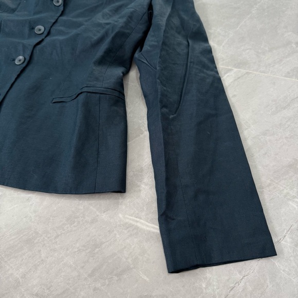 Women’s Nine West Linen Long Sleeve Button Down Blazer Jacket Size 10 - Picture 4 of 15